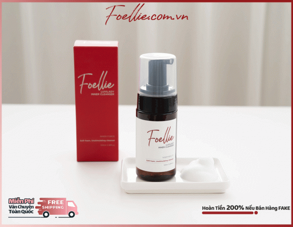 Dung dịch vệ sinh phụ nữ Foellie Luvilady Inner Cleanser.